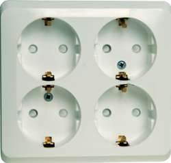 SE Этюд наруж Бел Розетка 4-ая с/з со шторками арт. PA16-208B