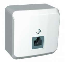 SE Этюд наруж Бел Розетка ТЛФ 1-ая арт. TELA-001B