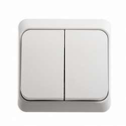 SE Этюд наруж Бел Выключатель 2-клавишный арт. BA10-002B