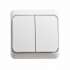 SE Этюд наруж Бел Выключатель 2-клавишный с подсветкой арт. BA10-006B