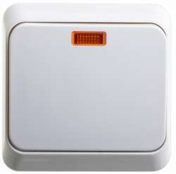 SE Этюд наруж Бел Выключатель кнопочный с подсветкой арт. KA10-002B