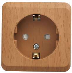 SE Этюд наруж Дача Темный бук Розетка 1-ая с/з со шторками арт. PA16-004T