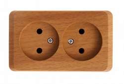 SE Этюд наруж Дача Темный бук Розетка 2-ая б/з без шторок арт. PA16-005T