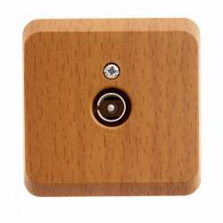 SE Этюд наруж Дача Темный бук Розетка TV единственная 0,7dB арт. TVA-002T