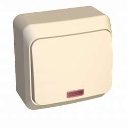 SE Этюд наруж Крем Переключатель 1-клавишный с подсветкой арт. BA10-007K