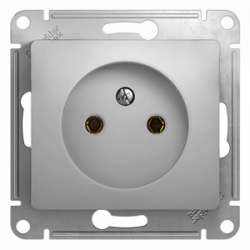 SE Glossa Алюминий Розетка б/з арт. GSL000341