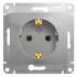 SE Glossa Алюминий Розетка с/з арт. GSL000343