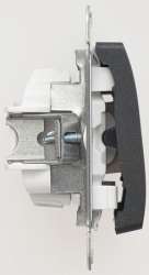 SE Glossa Антрацит Кнопка нажимная сх.1, 10AX арт. GSL000715