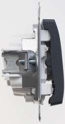 SE Glossa Антрацит Переключатель 1-клавишный с подсветкой сх.6а, 10АХ арт. GSL000763