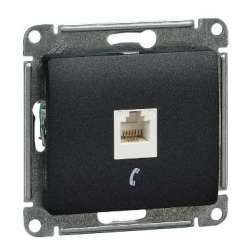SE Glossa Антрацит Розетка телефонная RJ11 арт. GSL000781T