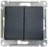SE Glossa Антрацит Выключатель 2-клавишный, сх.5, 10АХ арт. GSL000751