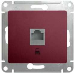 SE Glossa Баклажановая Розетка компьютерная RJ45 кат.5E арт. GSL001181K