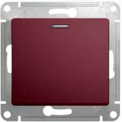 SE Glossa Баклажановый Переключатель 1-клавишный с подсветкой, сх.6а, 10AX арт. GSL001163