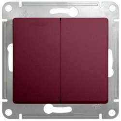 SE Glossa Баклажановый Выключатель 2-клавишный, сх.5, 10AX арт. GSL001151