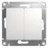 SE Glossa Бел Переключатель 2-клавишный, сх.6, 10АХ арт. GSL000165