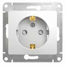 SE Glossa Бел Розетка с/з со шторками арт. GSL000145