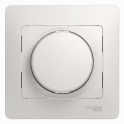 SE Glossa Бел Светорегулятор (диммер) универсальный, 600Вт/ВА (в сборе с рамкой) арт. GSL000136