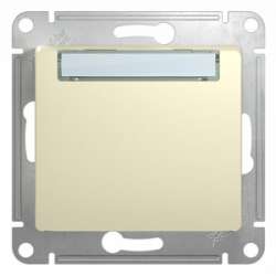 SE Glossa Беж Кнопка нажимная с табличкой, сх.1 арт. GSL000219
