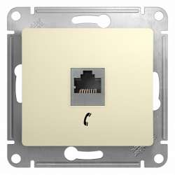 SE Glossa Беж Розетка телефонная RJ11 арт. GSL000281T