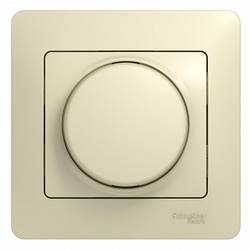 SE Glossa Беж Светорегулятор (диммер) поворотный, 300Вт (в сборе с рамкой) арт. GSL000234
