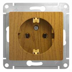 SE Glossa Дерево Дуб Розетка с/з арт. GSL000543