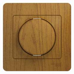 SE Glossa Дерево Дуб Светорегулятор (диммер) поворотный, 300Вт (в сборе с рамкой) арт. GSL000534