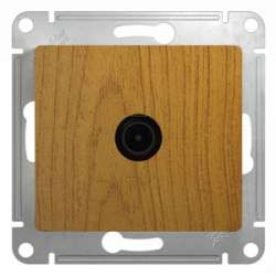 SE Glossa Дерево Дуб TV Розетка одиночная 1DB арт. GSL000591
