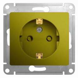 SE Glossa Фисташковая Розетка с/з со шторками арт. GSL001045