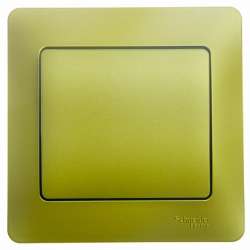 SE Glossa Фисташковый Выключатель 1-клавишный сх.1, 10AX (в сборе) арт. GSL001012