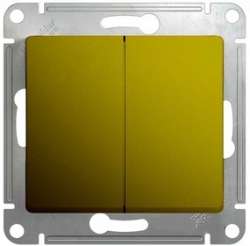 SE Glossa Фисташковый Выключатель 2-клавишный, сх.5, 10AX арт. GSL001051