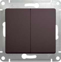 SE Glossa Графит Переключатель 2-клавишный, сх.6,10AX арт. GSL001365