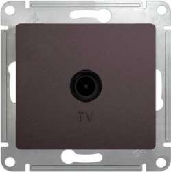 SE Glossa Графит Розетка TV проходная 4DB арт. GSL001392