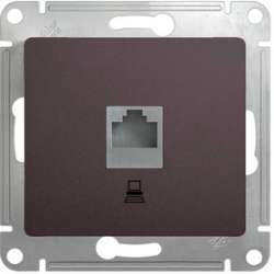 SE Glossa Графит Розетка компьютерная RJ45 кат.5E арт. GSL001381K