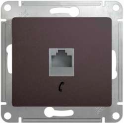 SE Glossa Графит Розетка телефонная RJ11 арт. GSL001381T