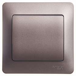 SE Glossa Графит Выключатель 1-клавишный сх.1, 10AX (в сборе) арт. GSL001312