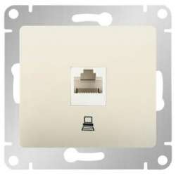SE Glossa Молочная Розетка компьютерная RJ45 кат.5E арт. GSL000981K