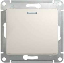 SE Glossa Молочный Переключатель 1-клавишный с подсветкой, сх.6а,10AX арт. GSL000963
