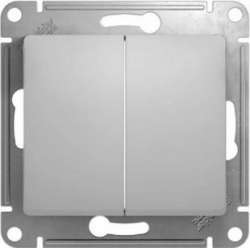 SE Glossa Молочный Переключатель 2-клавишный, сх.6,10AX арт. GSL000965