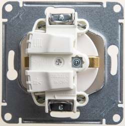 SE Glossa Перламутр Розетка с/з со шторками, 16А арт. GSL000645