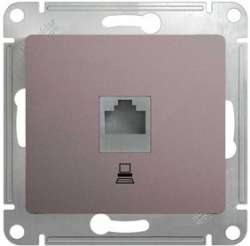 SE Glossa Платина Розетка компьютерная RJ45 кат.5E арт. GSL001281K