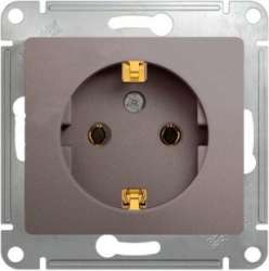 SE Glossa Платина Розетка с/з арт. GSL001243