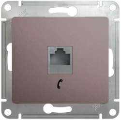 SE Glossa Платина Розетка телефонная RJ11 арт. GSL001281T