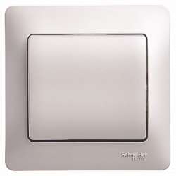 SE Glossa Платина Выключатель 1-клавишный сх.1, 10AX (в сборе) арт. GSL001212