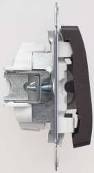 SE Glossa Шоколад Кнопка нажимная сх.1, 10AX арт. GSL000815