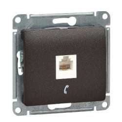 SE Glossa Шоколад Мех Розетка телефонная RJ11 арт. GSL000881T