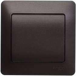 SE Glossa Шоколад Выключатель 1-клавишный, сх.1, 10АХ (в сборе) арт. GSL000812