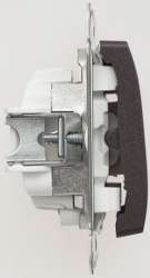 SE Glossa Шоколад Выключатель 1-клавишный с подсветкой сх.1а, 10AX арт. GSL000813