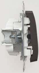 SE Glossa Шоколад Выключатель 1-клавишный сх.1, 10AX арт. GSL000811