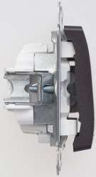 SE Glossa Шоколад Выключатель 2-клавишный с подсветкой сх.5а, 10АХ арт. GSL000853