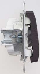 SE Glossa Шоколад Выключатель 3-клавишный сх.3, 10AX арт. GSL000831